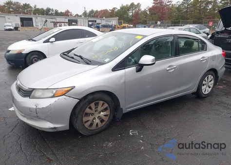 2012 Honda Civic Lx из США, поврежденный, VIN 19XFB2F56CE043689